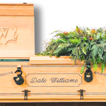Highly customized oversized casket with 3d details