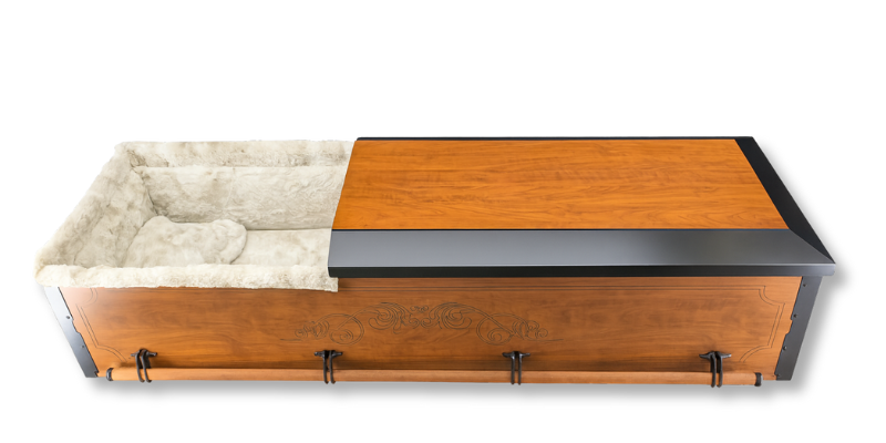 Custom Casket with plush lining
