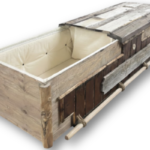 Custom Rustic Casket with Carpenter Wood